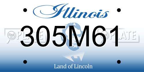 305M61 Illinois License Plate