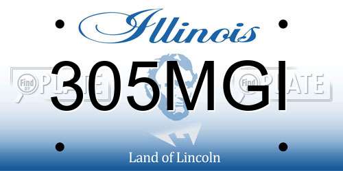 305MGI Illinois License Plate