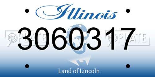 3060317 Illinois License Plate