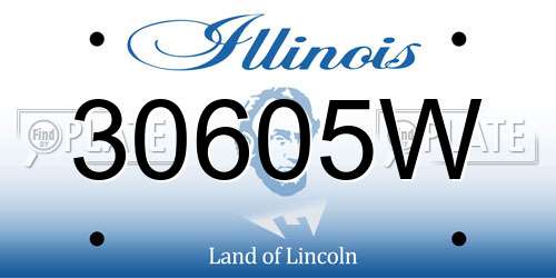 30605W Illinois License Plate