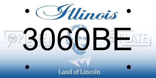 3060BE Illinois License Plate