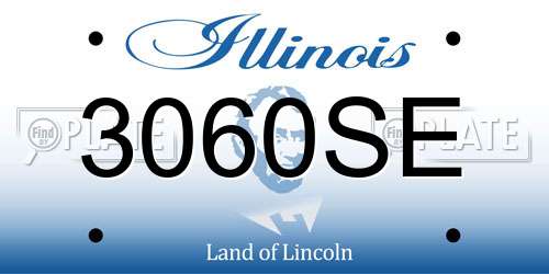 3060SE Illinois License Plate