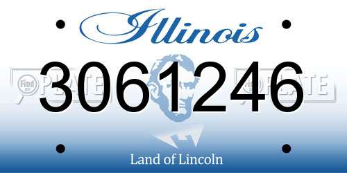 3061246 Illinois License Plate