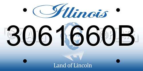 3061660B Illinois License Plate