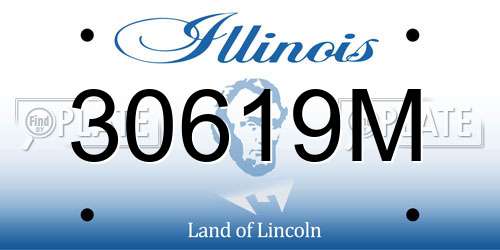 30619M Illinois License Plate