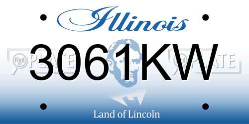 3061KW Illinois License Plate