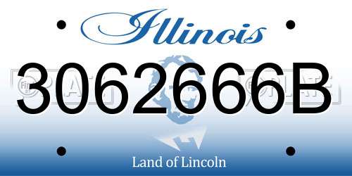 3062666B Illinois License Plate