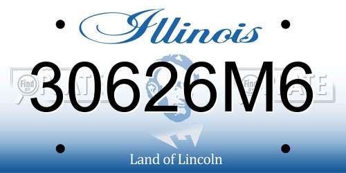 30626M6 Illinois License Plate