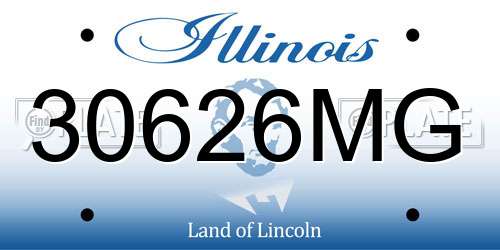 30626MG Illinois License Plate