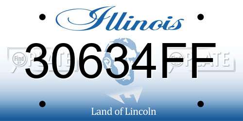 30634FF Illinois License Plate