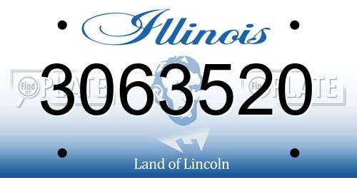 3063520 Illinois License Plate