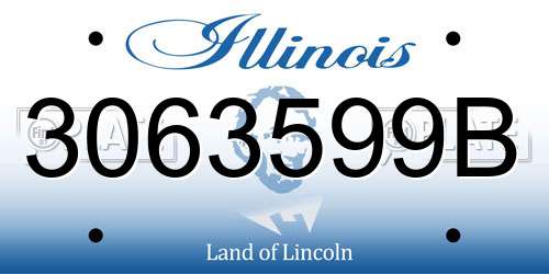 3063599B Illinois License Plate