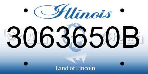 3063650B Illinois License Plate