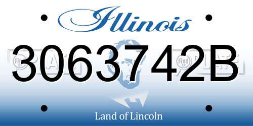 3063742B Illinois License Plate