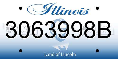 3063998B Illinois License Plate