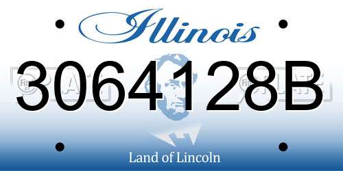 3064128B Illinois License Plate