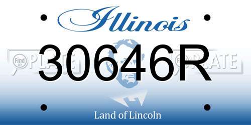 30646R Illinois License Plate