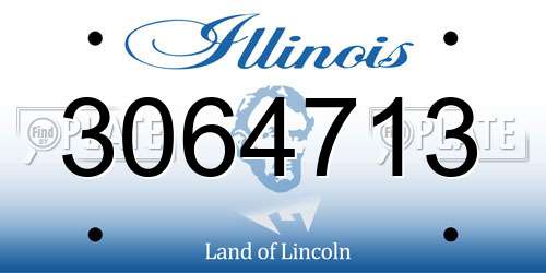3064713 Illinois License Plate