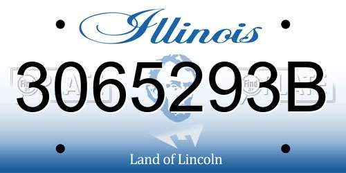 3065293B Illinois License Plate