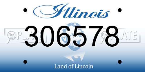 306578 Illinois License Plate