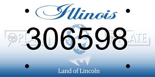 306598 Illinois License Plate