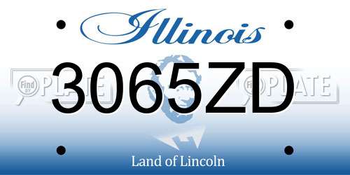 3065ZD Illinois License Plate
