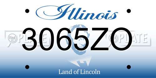 3065ZO Illinois License Plate