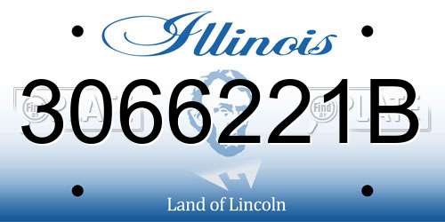 3066221B Illinois License Plate