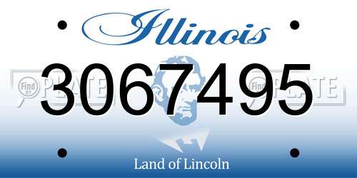 3067495 Illinois License Plate