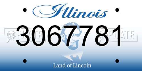 3067781 Illinois License Plate