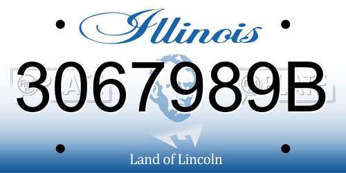3067989B Illinois License Plate