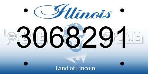 3068291 Illinois License Plate