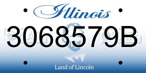3068579B Illinois License Plate