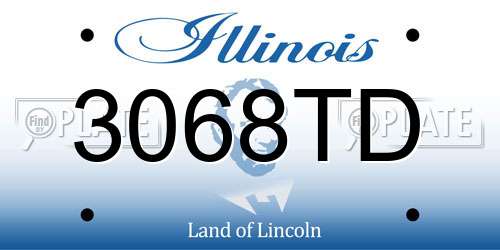 3068TD Illinois License Plate