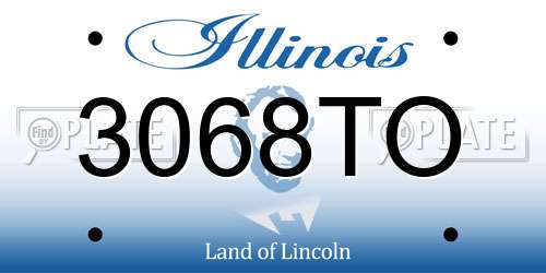 3068TO Illinois License Plate