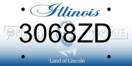 3068ZD Illinois License Plate