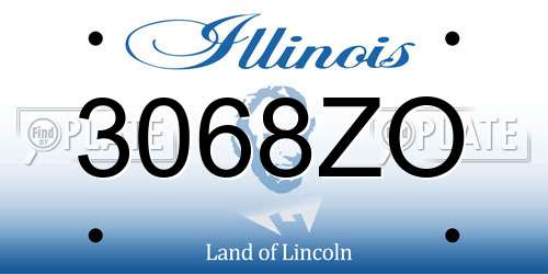 3068ZO Illinois License Plate