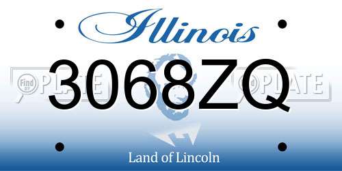 3068ZQ Illinois License Plate
