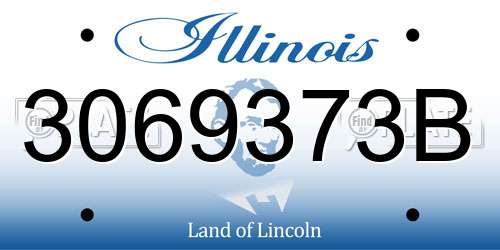 3069373B Illinois License Plate