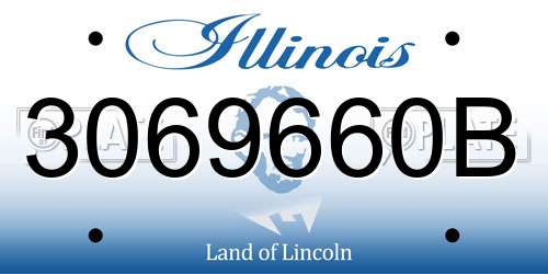 3069660B Illinois License Plate
