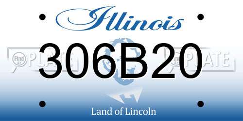 306B20 Illinois License Plate