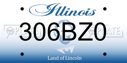 306BZ0 Illinois License Plate