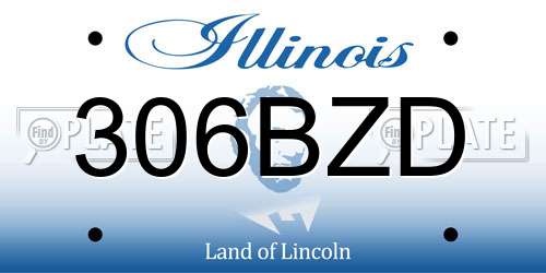 306BZD Illinois License Plate