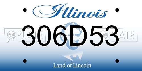 306D53 Illinois License Plate