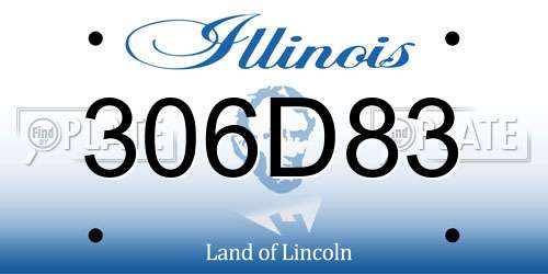 306D83 Illinois License Plate