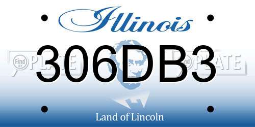 306DB3 Illinois License Plate