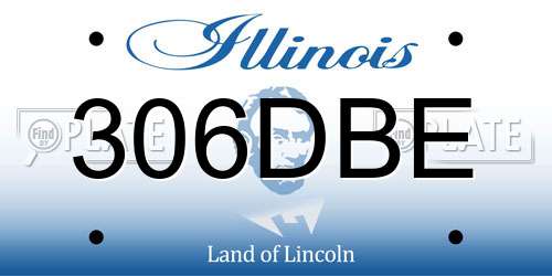 306DBE Illinois License Plate