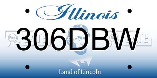 306DBW Illinois License Plate