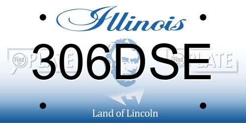 306DSE Illinois License Plate
