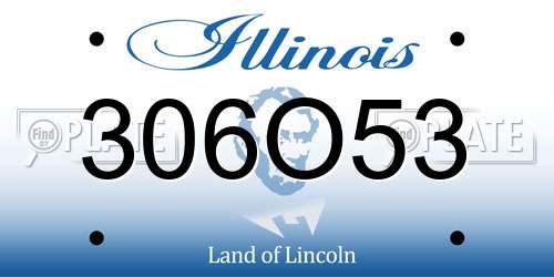 306O53 Illinois License Plate